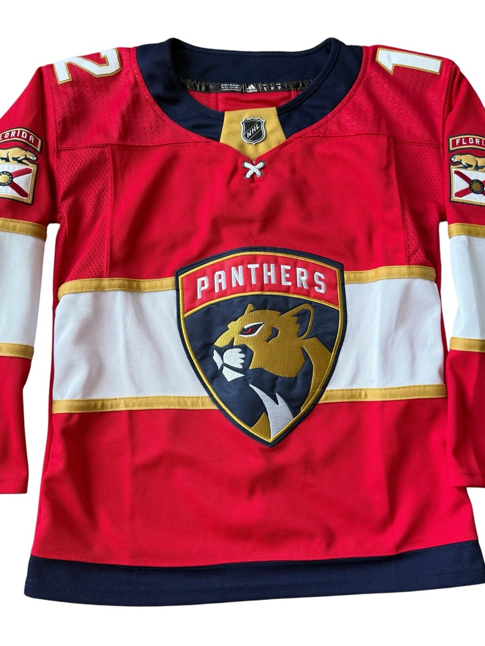 Adidas Florida Panthers Kids Sz S Red Hockey Jersey Top